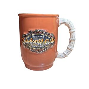 RAINFOREST Cafe  Terracotta colored Mug with Bamboo Handle
